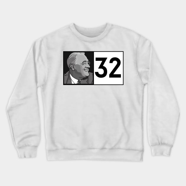 Roosevelt 32 Portrait Crewneck Sweatshirt by History Tees